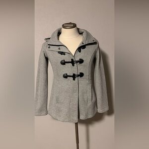 Sebby Women's Light Gray Utility Jacket with Toggles Small New